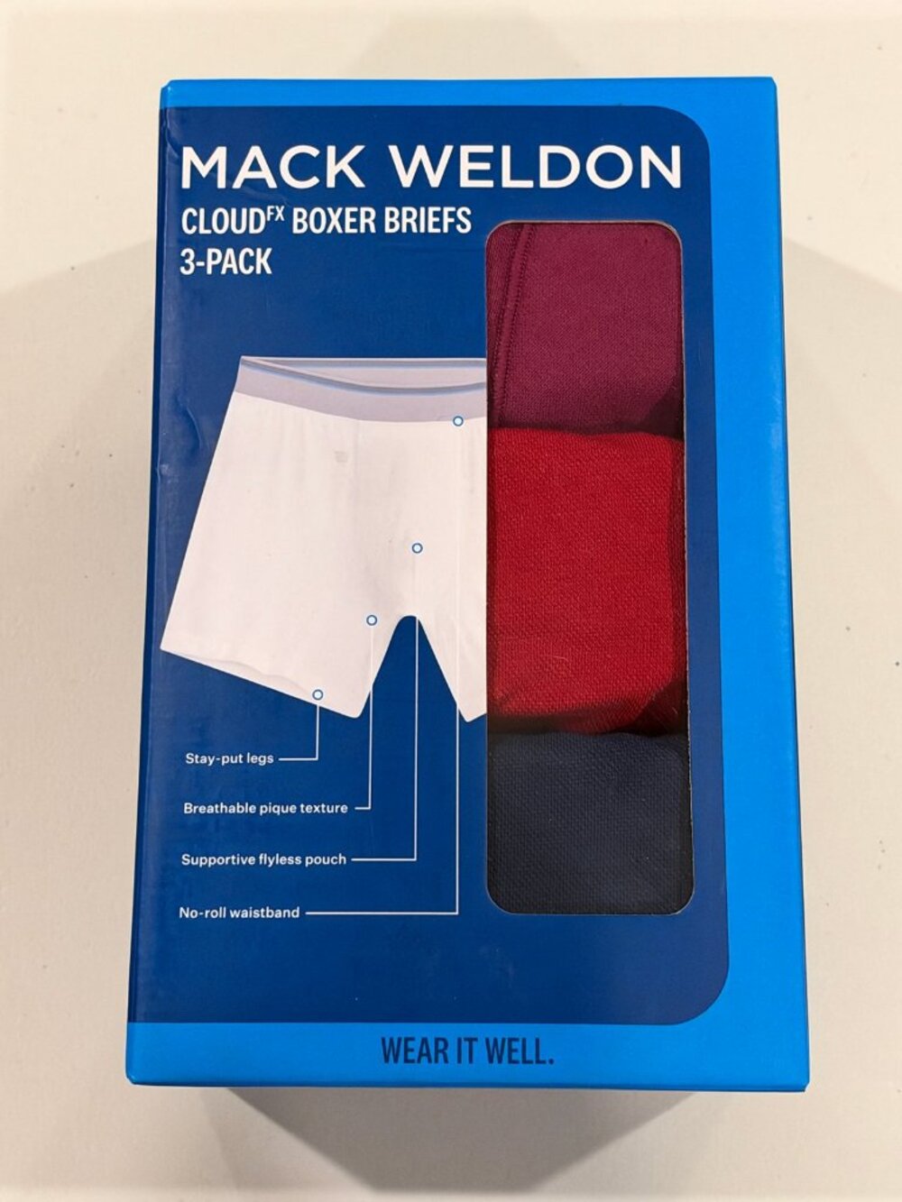 Mack Weldon Boxer Briefs Mens M Multicolor CloudFX 3 Pack Cotton Modal $59